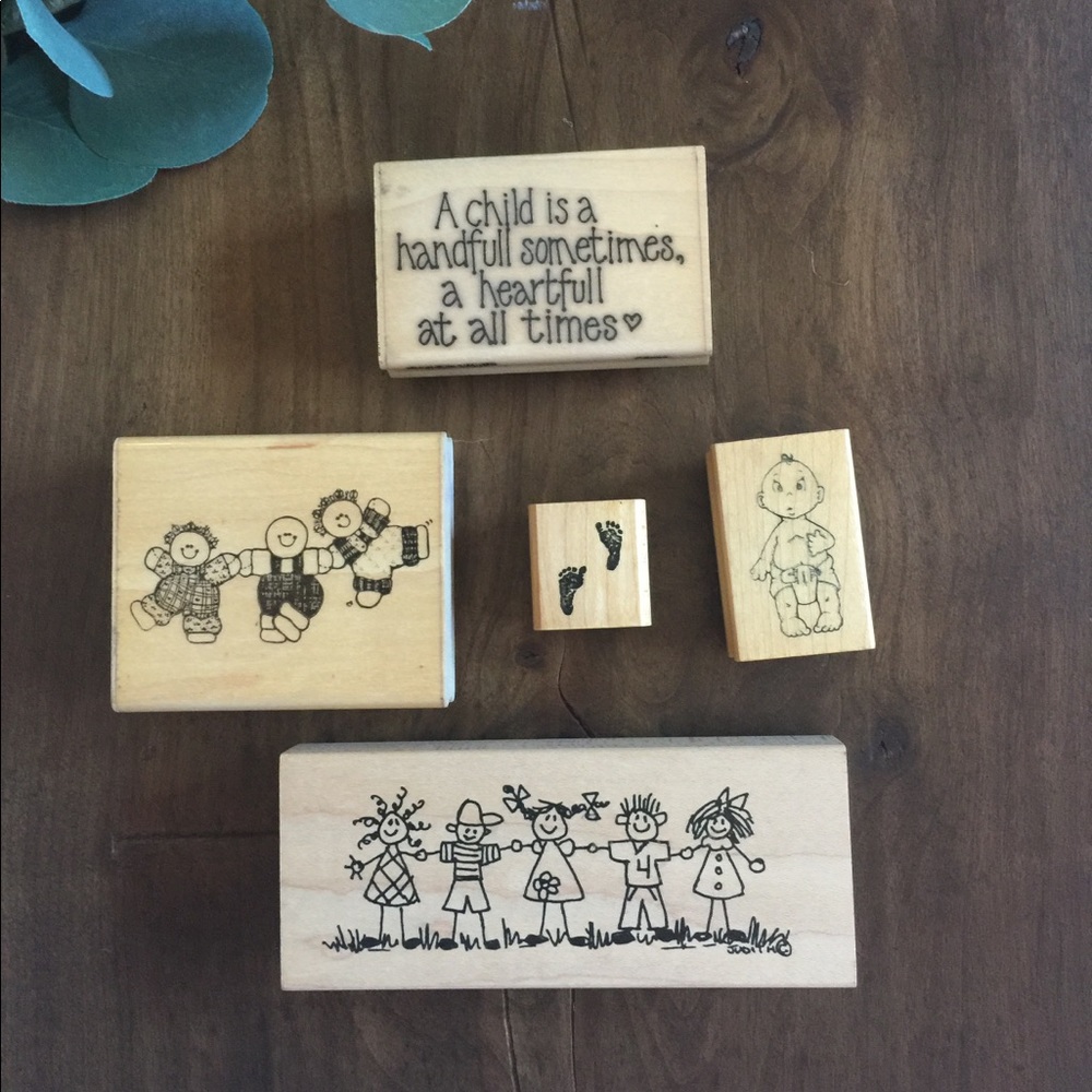 Crafting stamps whimsical kids